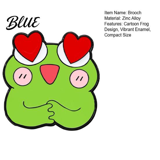 Funny Frog Emoticon Brooch Pin Cartoon Design Zinc Alloy Hand-Painted