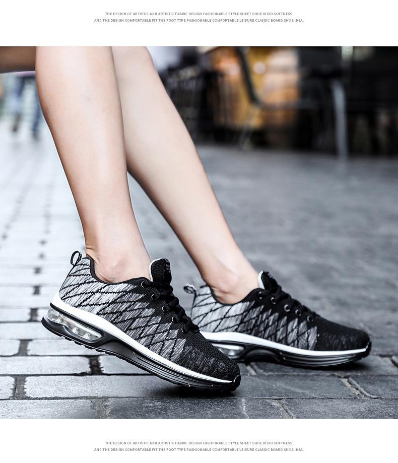 Plus Size Breathable Mesh Air Cushion Men's Running Shoes - Trendy and Versatile for Couples