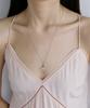 Merrymotive Clear Moonstone With Drop Chain Necklace