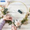 Stylish Metal Wreath Hoop with Floral Design DIY Hanging Craft for Wedding Decoration Artificial Flower Ring for Bridal Events