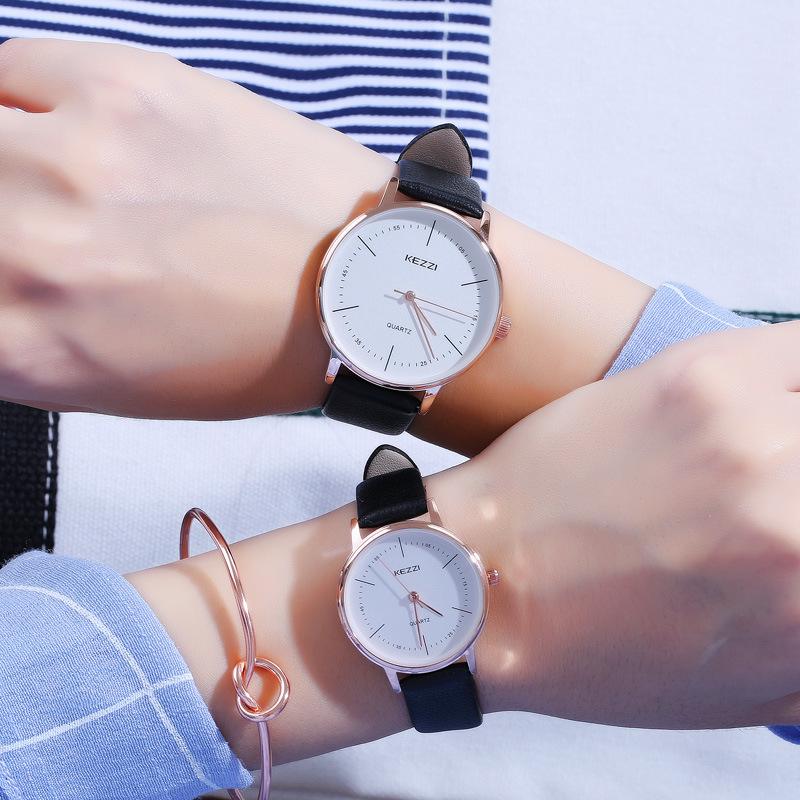 Kezzi 2023 Unisex Trendy College Style Engraved Casual Wristwatch