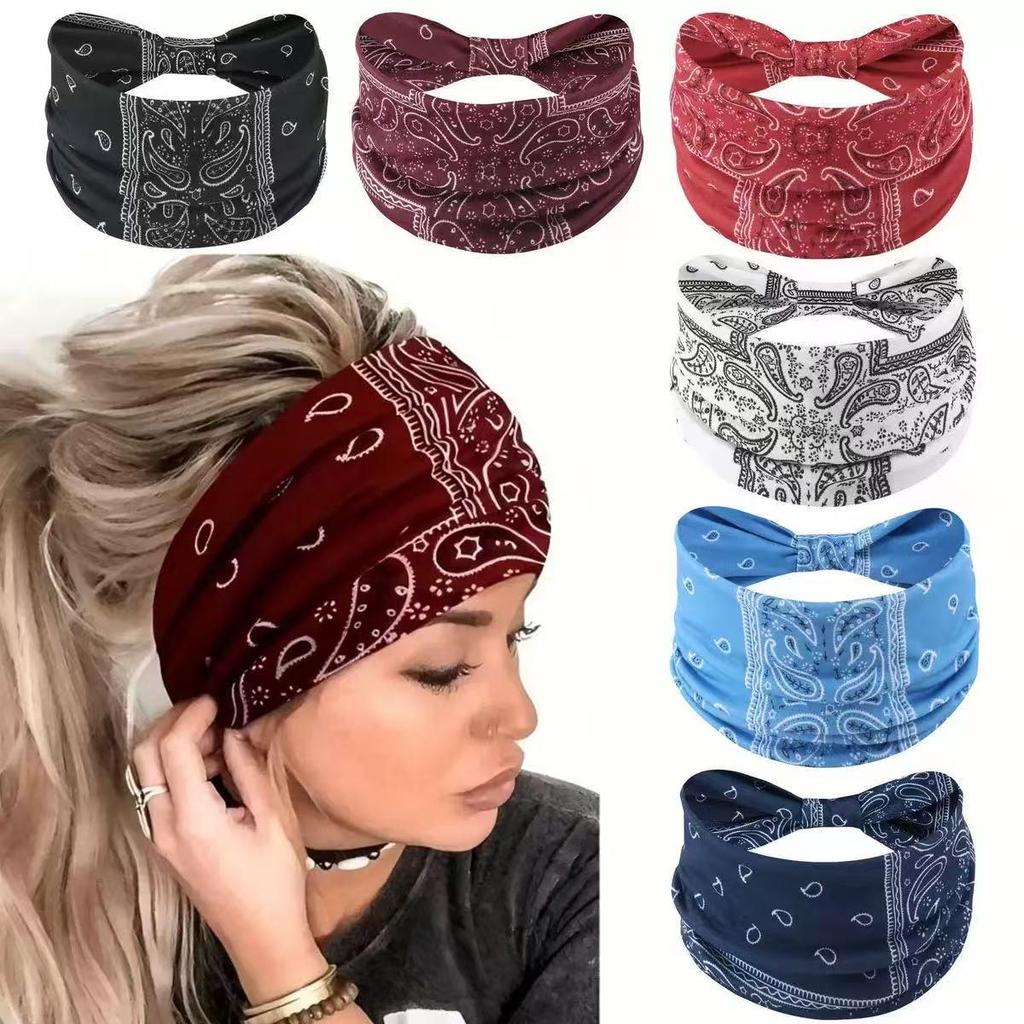 Bohemian Tie-Dye Headscarf: European & American Sport Wide Headband