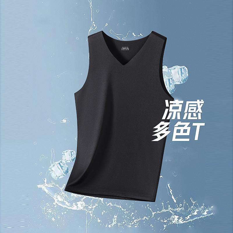 

Summer Outdoor Fitness Sports Casual Vest, Summer Fitness Clothes, Running Stretch Breathable Pure Cotton Sleeveless T-shirt L