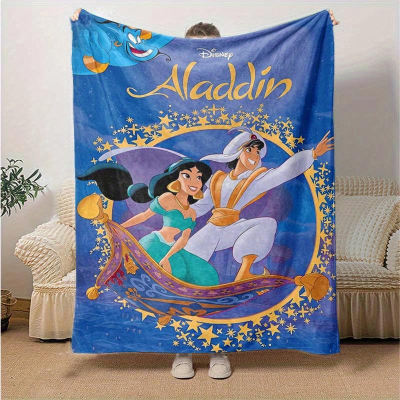 1pc, Disney Aladdin Flying Carpet Throw Blanket Perfect for Home Decor, Couch Cover, Outdoor Use, Gifts, Soft Blanket for Bedroom, Living