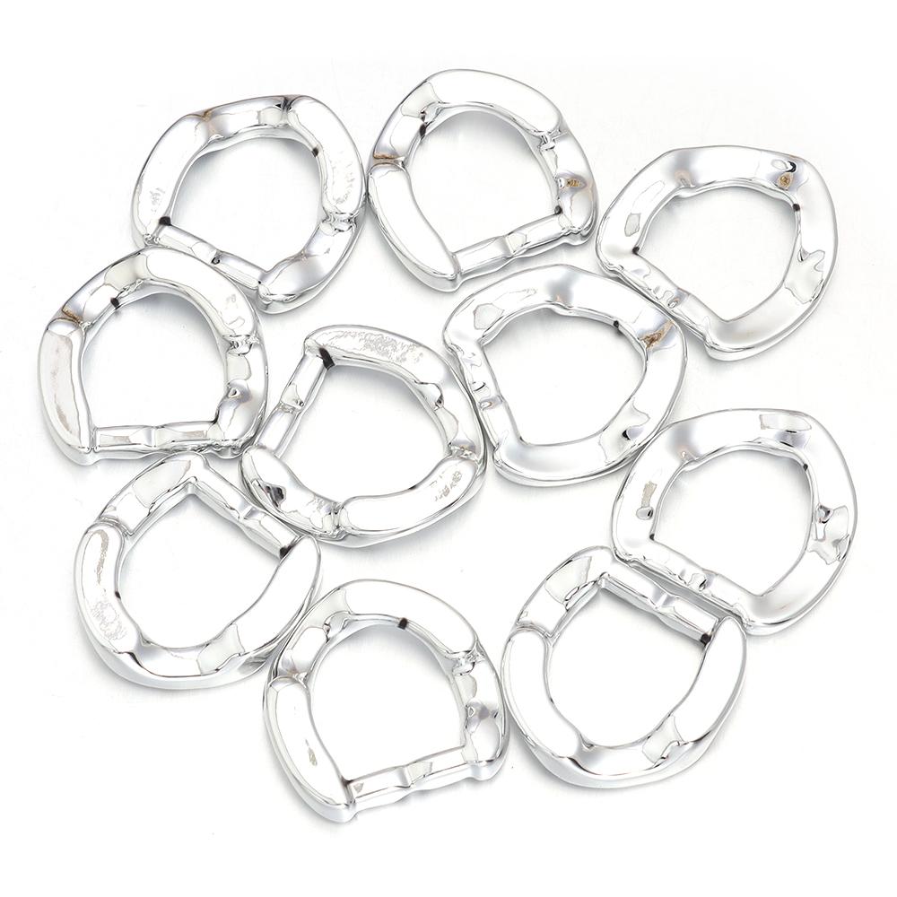 

10pcs/bag Plated Acrylic Chain Tail Buckle Link Chain Connector For Jewelry Making Components Woman Handbag Parts Accessories