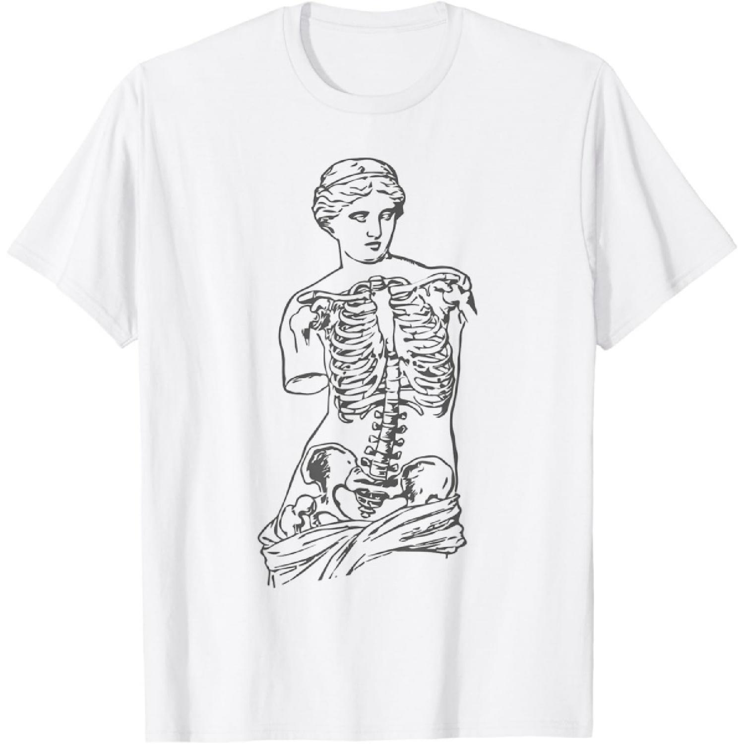 

Venus Skeleton Vaporwave Aesthetic Soft Grunge T-Shirt XXXXXL білий