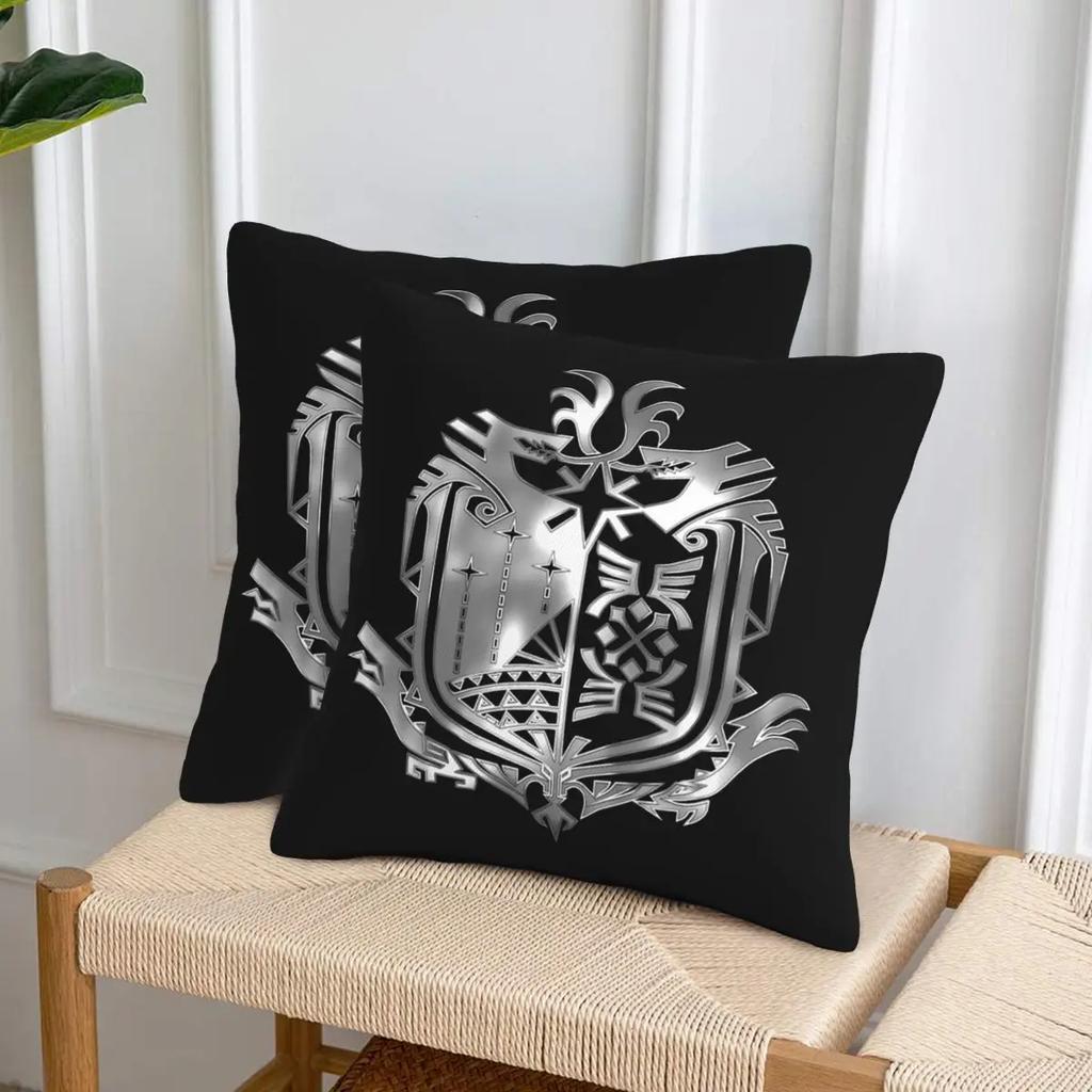 Monster Hunter World 1 2 Pcs Square Pillowcase Pillow Cover Cushion Zip Decorative Comfort Throw Pillow For Home Living Room