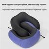 Cationic Cool Feeling U-shaped Pillow, Slow Rebound Memory Foam Neck Support Travel Pillow for Office Nap