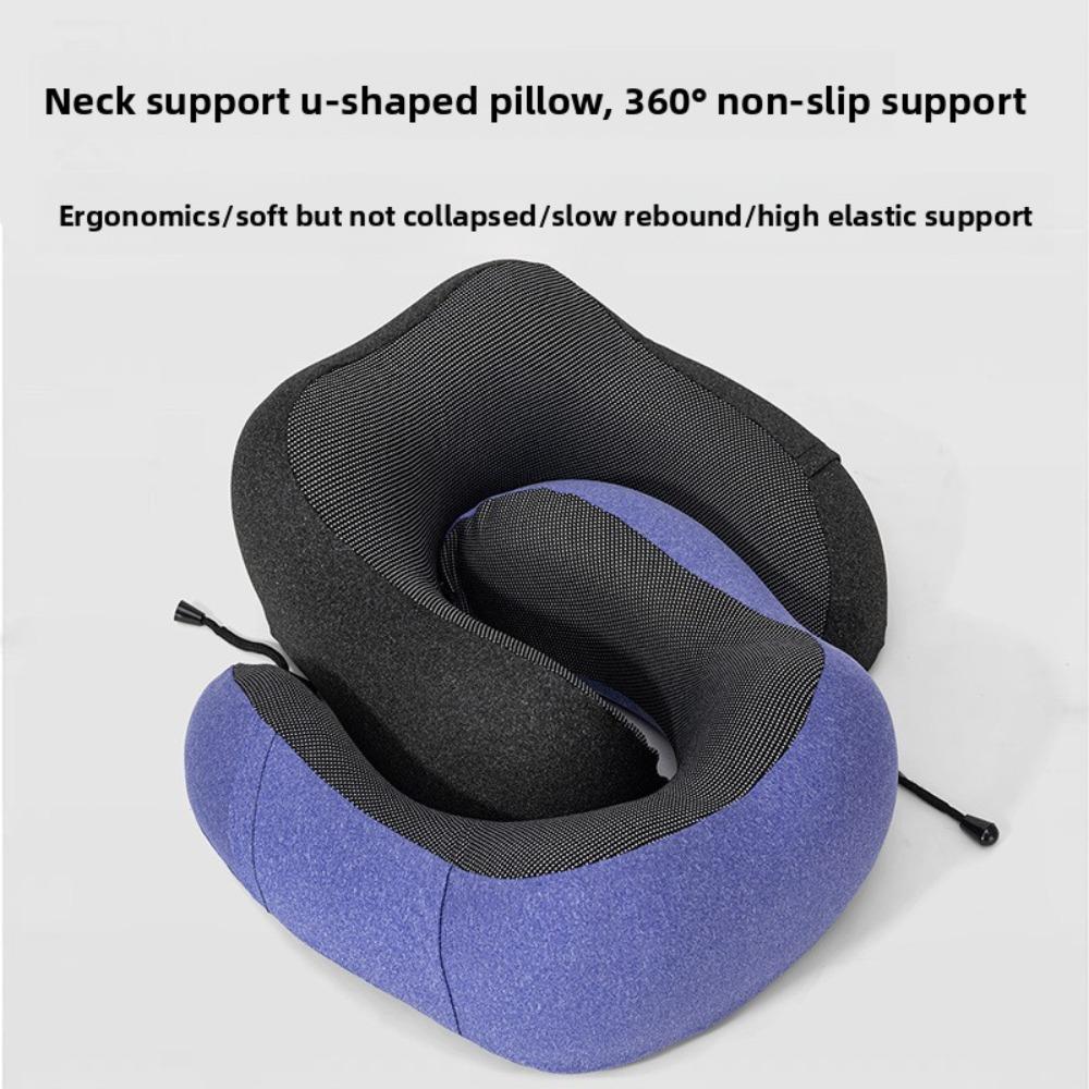 Cationic Cool Feeling U-shaped Pillow, Slow Rebound Memory Foam Neck Support Travel Pillow for Office Nap