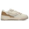 Li Ning 001 BTC Prm Cuero Sintético Antideslizante Resistente a la Abrasión Caña Baja Zapatillas de Skateboarding para Mujer Mate Crudo AGCT068-1