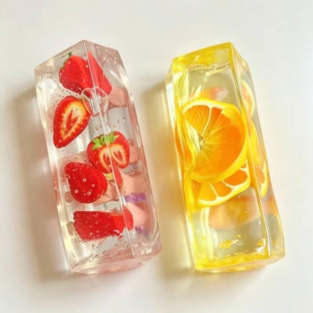 Slow Rebound Squishy Toy Soft Fruit Slush Squishy Toy Sensory Toy Fruit Ice Cube Squishy Toy Party