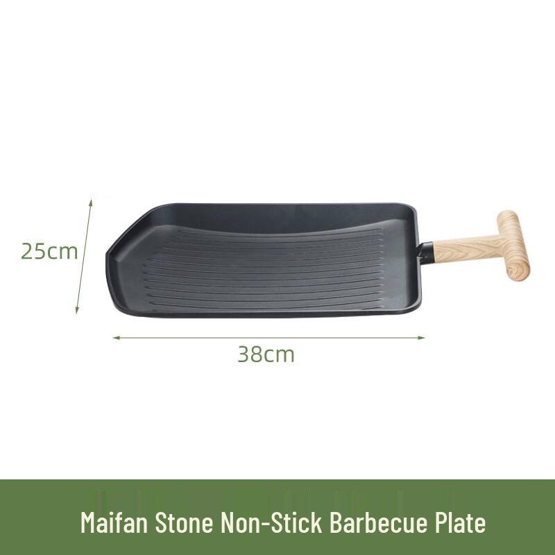 Triceratops Shovel Style Maifan Stone Portable BBQ Grill Pan