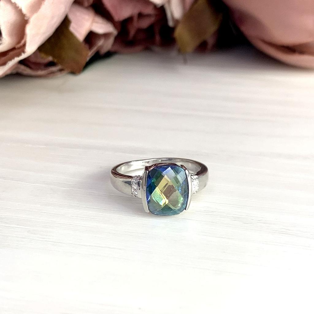 Silver Ring with Mystic Topaz 2.197ct (2016953)