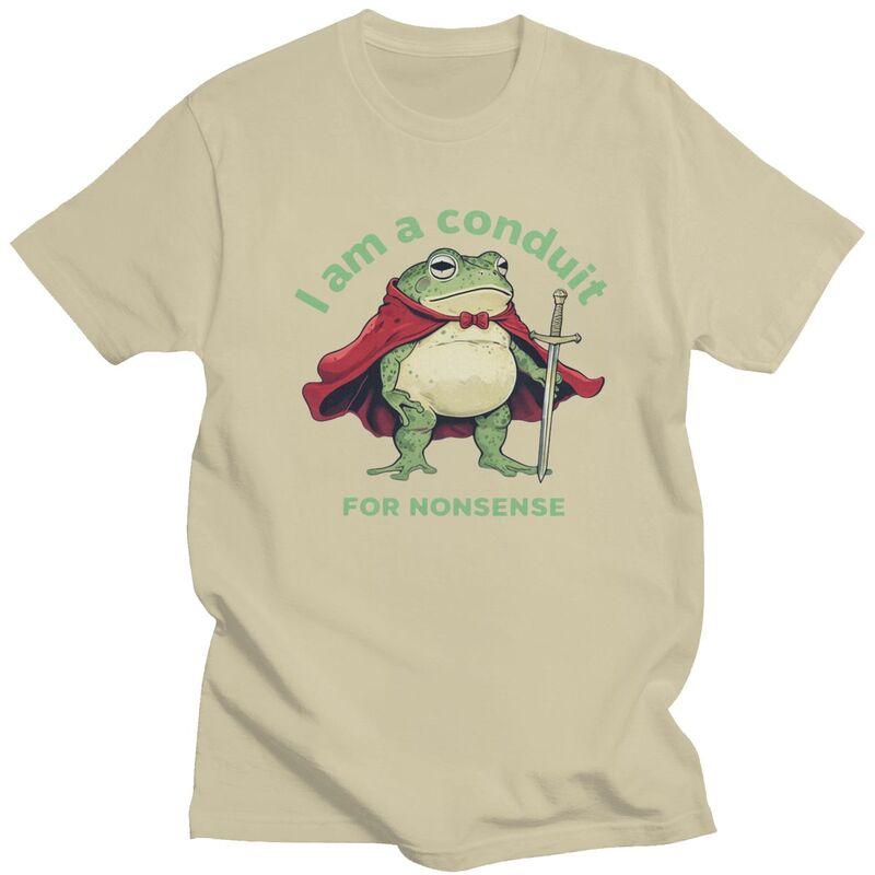 I Am A Conduit For Nonsense Funny Frog TShirt 100 Cotton Tee Tops Summer Round Neck Tshirts Casual Short Sleeve Clothes