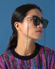 Seupeulingseuteulingseu Single Crystal Chain Eyeglass Strap [Silver Gray]