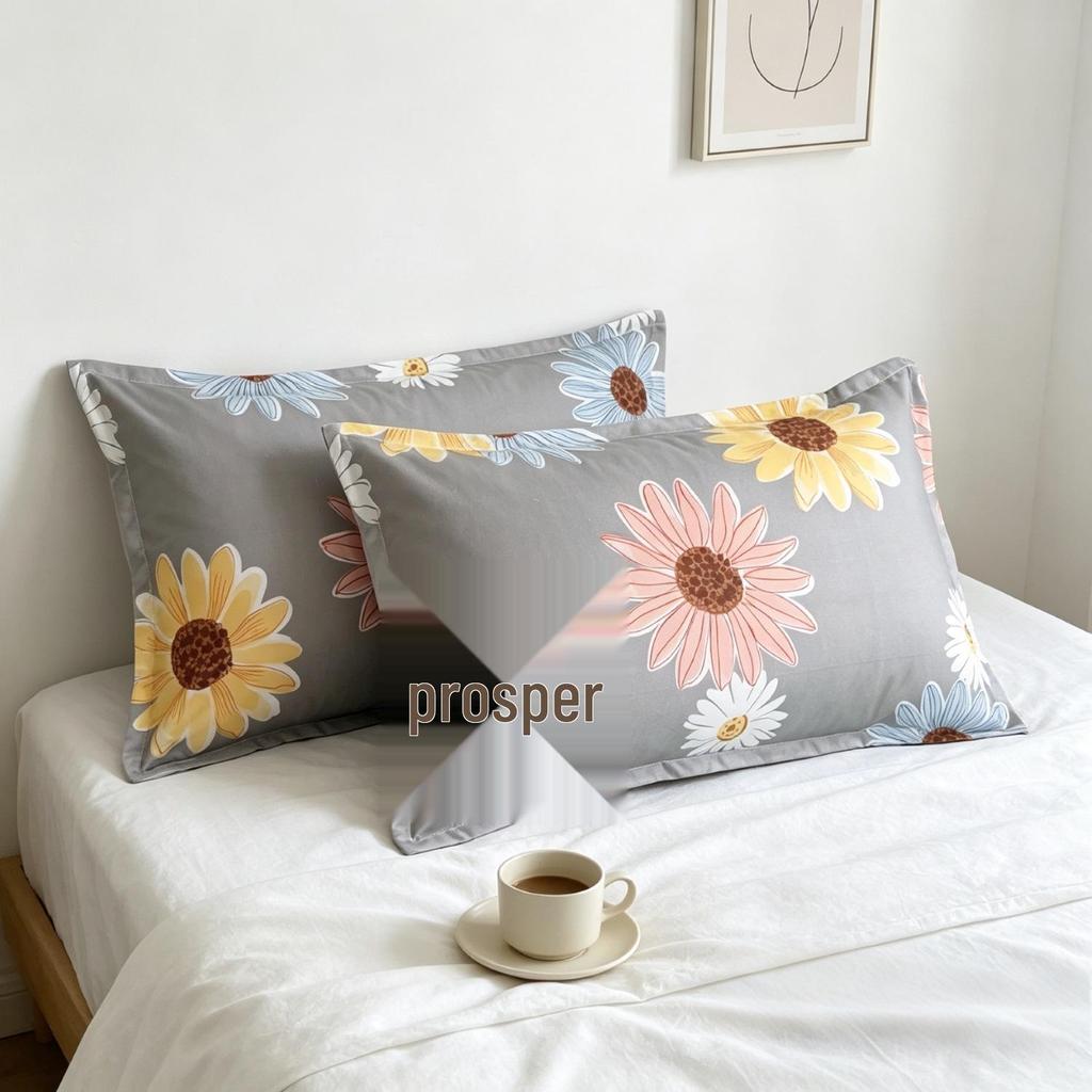 Thickened Large Single Pillowcases for Adults - Simple Summer Cover, Ideal for Dormitory Use (One Pair)