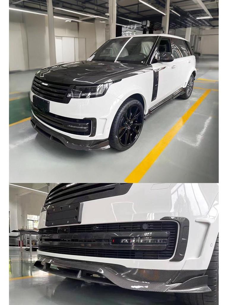 MS Style Carbon Fiber Body Kit for New Land Rover Range Rover: Front Lip, Rear Lip, Fender Flares, Side Skirts, Tail Spoiler, and Wind Deflectors