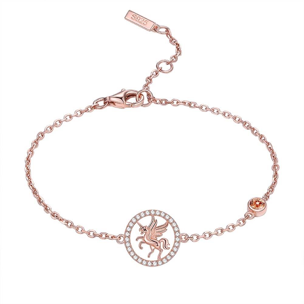 

Модный изысканный браслет с единорогом из стерлингового серебра S925