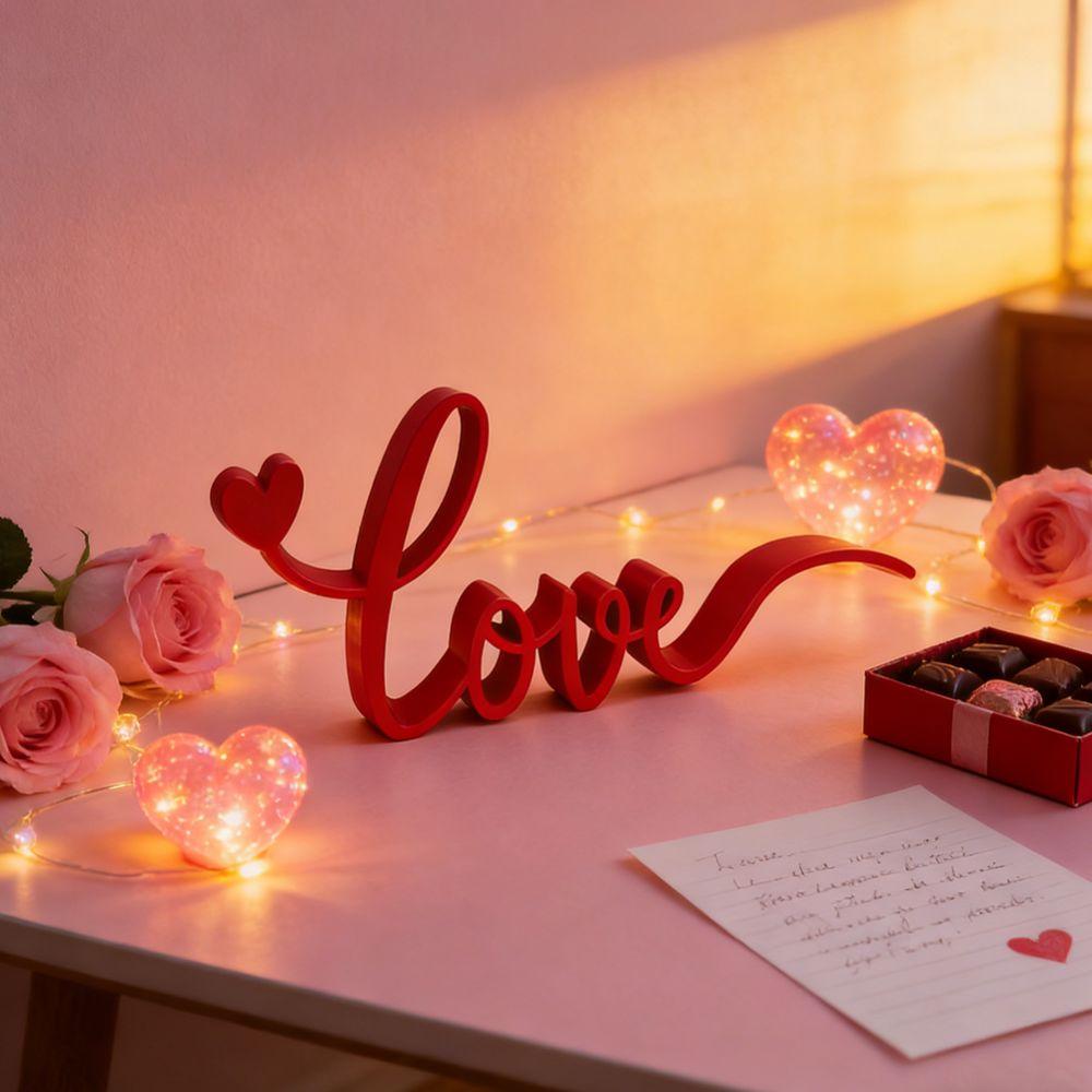 3D Love Models Decoration Wedding Letter Love Ornament Valentine's Day Love Ornament  Home Decor