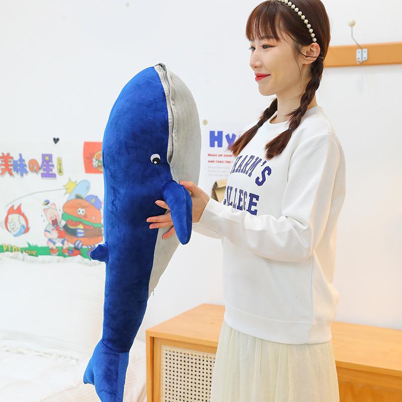 Adorable Blue Whale Plush Toy Soft And Cuddly Stuffed Animal Pillow For Girls And Boys