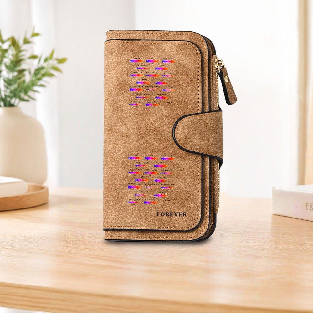 Wave Pattern Trendy Long Zipper Wallet, Large-capacity Card Holder, Unisex Clutch Bag, Stylish Zippered Coin Purse, Suitable for Daily Use, a Great