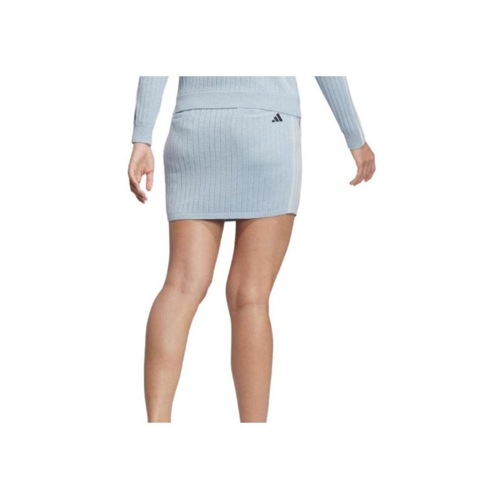 adidas Solid Color Slim Fit Golf Knit Casual Skirt Women Miracle-Blue IA2792