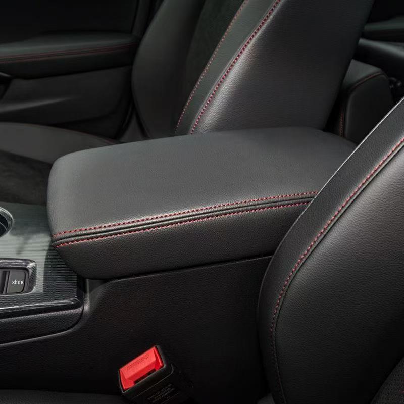 Fits 2022-2025 Honda Civic (11th Gen): Leather Center Armrest Box Cover.