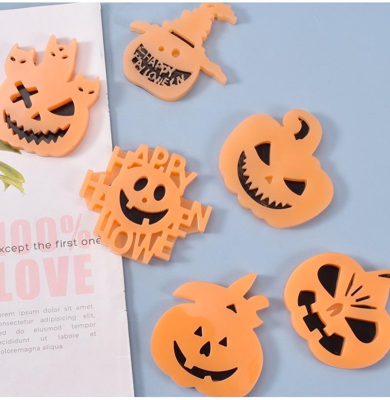Halloween Dekor Rolig Pumpalykta Silikonform DIY Pumpa Kristall Epoxiharts Formar Rumsinredning Tårtdekorationsverktyg