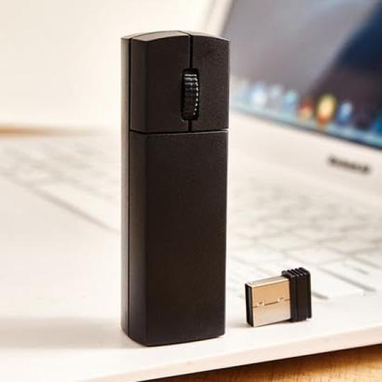 Wireless Bluetooth Perfect for PowerPoint Quiet with Storage Mini Aerial Simultaneous Connection to 3 Compatible with and macOS & 2.4G 2-in-1 Mouse,