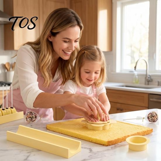 Baking Tool for Cake Balls 3PCS Pop Mold Sets, Food Grade Plastic with Non-stick Cutter And Pusher, Round Ball Maker Decorating Home Accessories