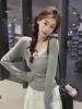 Women's German Velvet Long-Sleeve Lace Splicing Top - Warm Autumn/Winter BM Style