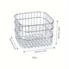 1 Stainless Steel Storage Basket - Versatile & Lightweight, Perfect for Desk, Bathroom, Bedroom Organization | Holds Cosmetics, Perfume, Masks & More