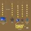Cheerland Winter Graduation Party Decorations Blue and Gold Hanging Photo Backdrop Kit Congrats Grad Giltter 2025 Hanging Wall Banner University High