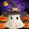 1PC Halloween Horror Hat Ghost Resin Craft Home Decor Scary Ornament Decoration Party Gift Spooky Collectible Art Fairy Garden