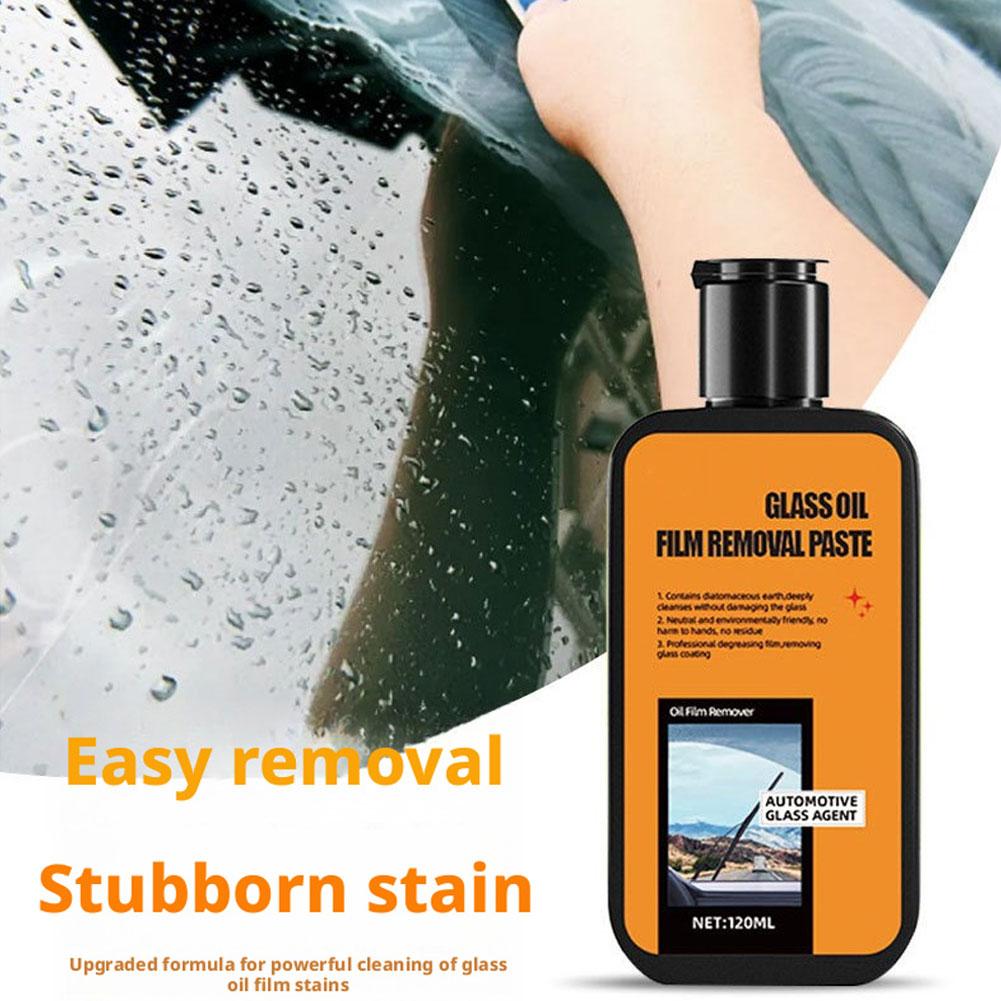 Car Glass Cleaner Gel Foam Windshield Watermark Remover Anti-Fog Coating Fast Cleaning For Car Windows Sponge Cleaning Brush