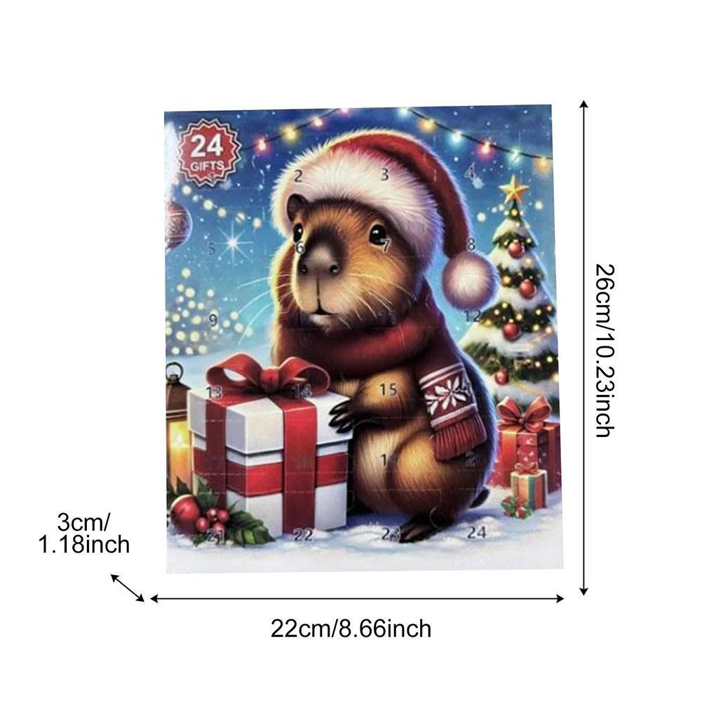 Capibala Cute Christmas Advent Calendar 24 Days Blind Box Countdown Halloween Gift for Children Home Decor Pendant