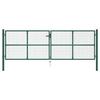 VidaXL Portail en treillis de jardin acier 390x125 cm vert 145749
