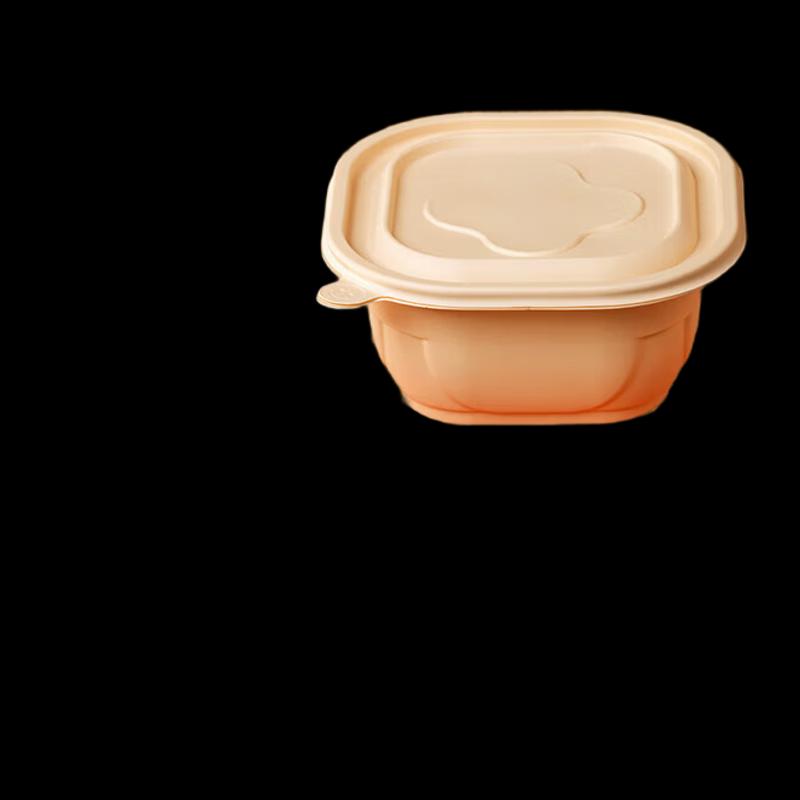 Disposable Corn Starch Square Food Container with Lid (100-Pack)