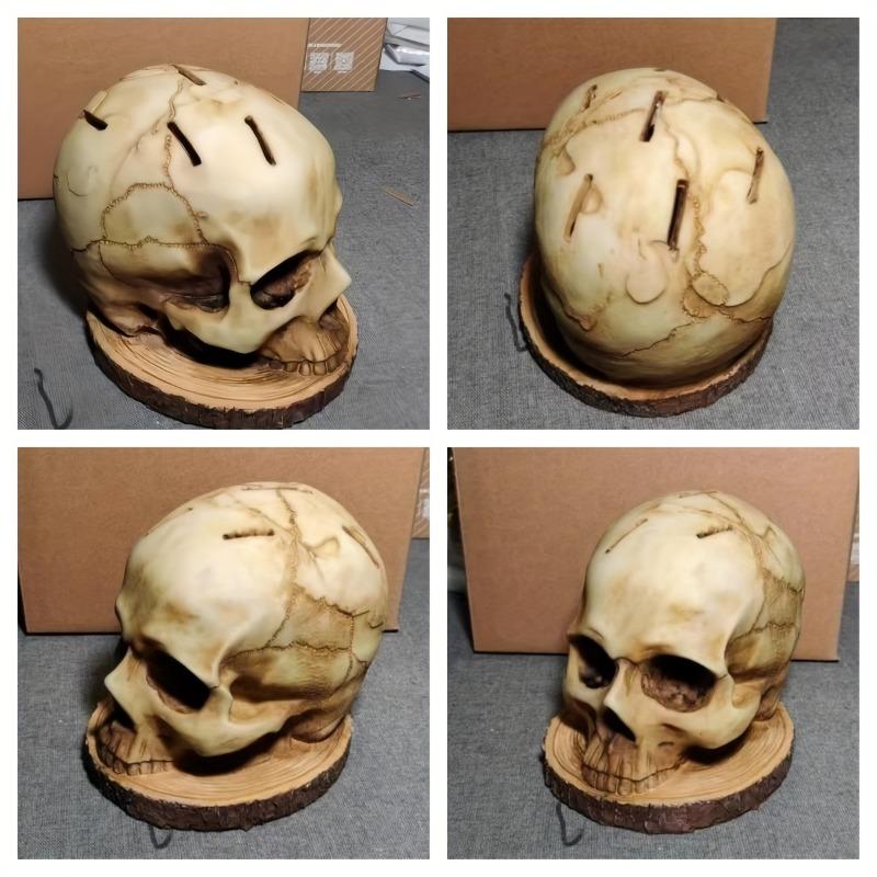 Nové držáky nožů na pracovní desku Blok na nože lebka pro kuchyňské skladování Strašidelný párty úložný stojan Dekorace Hororový stojan na hlavy