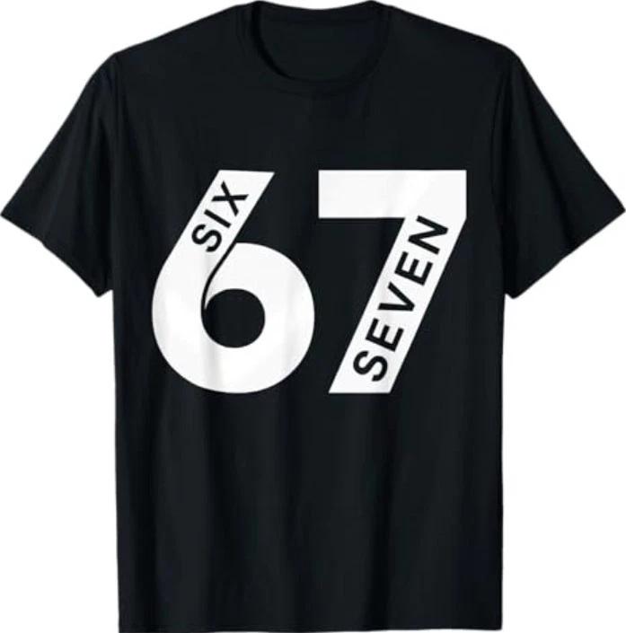 Крутая футболка с числом шесть семь, сленг Поколения Альфа, 6 7, трендовый мем 4XL