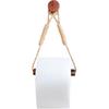 Boho Paper Towel Holder Unique Wood Towel Rack Hanging Toilet Paper Holder Suitable for Kitchen, Bathroom Accessories, Self Adhesive or Drill