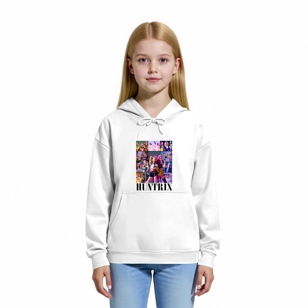 Dětská mikina s kapucí Chlapecká a dívčí módní potištěná mikina s dlouhým rukávem