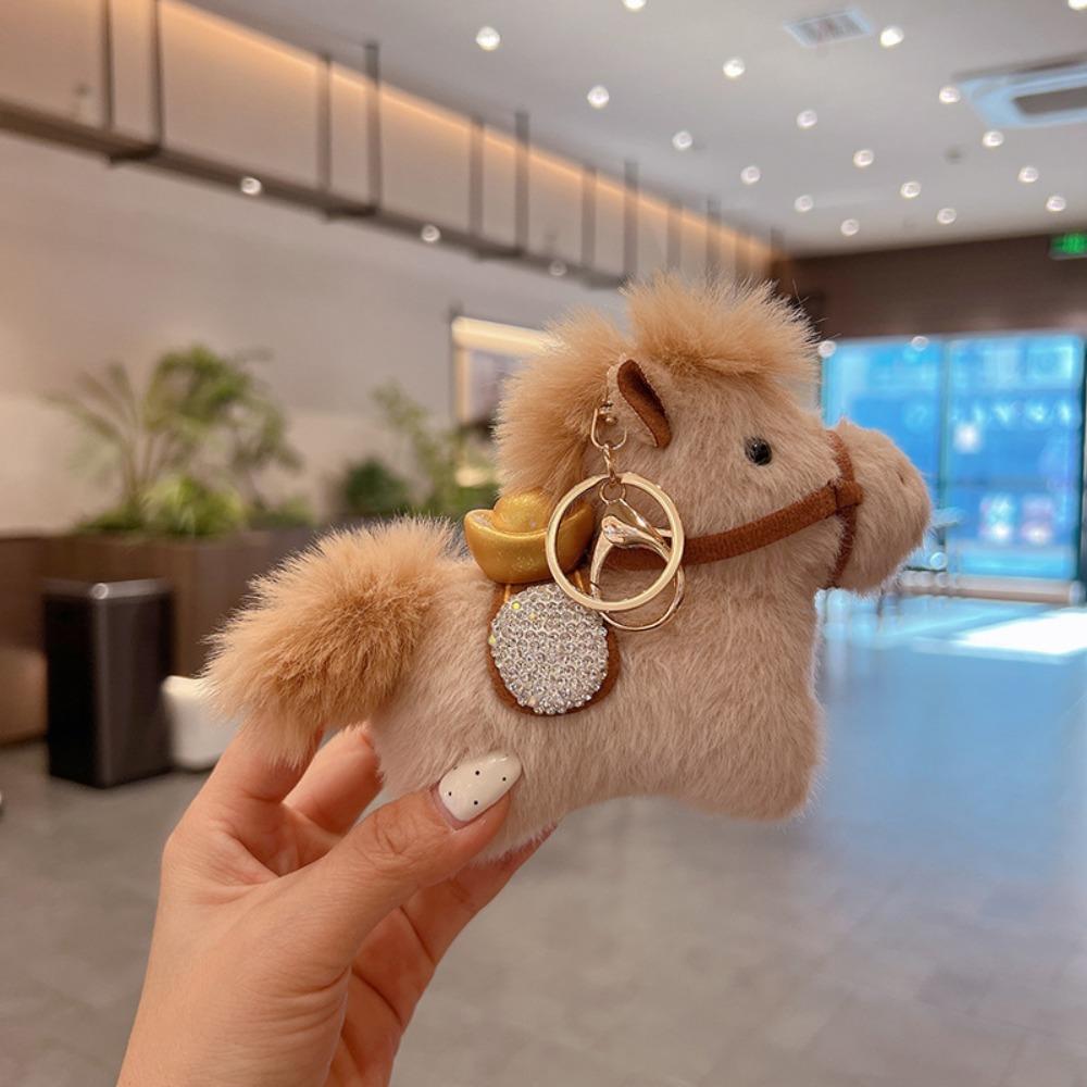 Cute Yuanbao Pony Pendant Mascot Dolls Cartoon Steed Doll Zodiac Pony Figurine  Home Decoration