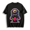 Cool Cyclops Multi-eyed Monster Print Casual Unisex T-shirt Pure Cotton T-shirt