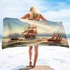 Beach Towels Sailboat Printing Highly Absorbent Large Pool Towels,Super Soft and Quick Drying Super Absorbent Perfect for Gifts