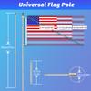 Außen Wandmontierter 5-teiliger 6 Fuß Edelstahl-Fahnenmast 6ft Fünfteilige Gesteckte Fahnenmast-Kombination Großhandel