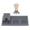 Graue Kaffee-Tampermatte, Pad, Silikon, Kaffee-Eckmatte, Kaffee-Tamperstation für Kaffee