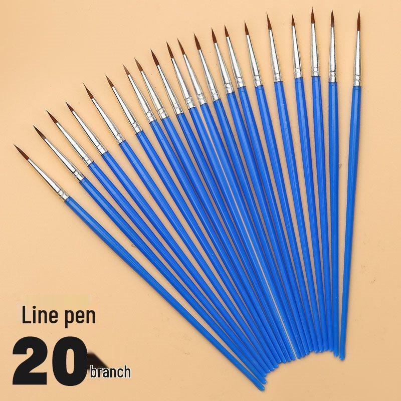 Wei Zhuang Kids' DIY Plaster Nylon Fine Liner Blue Brush for Oil Painting & Graffiti.