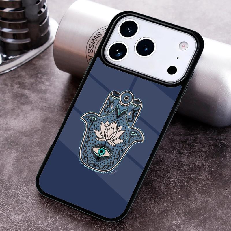 Hamsa Hand of Fatima Phone Case for iPhone 17 16 15 Pro Max Air 14 13 12 11 Plus Shockproof Cover