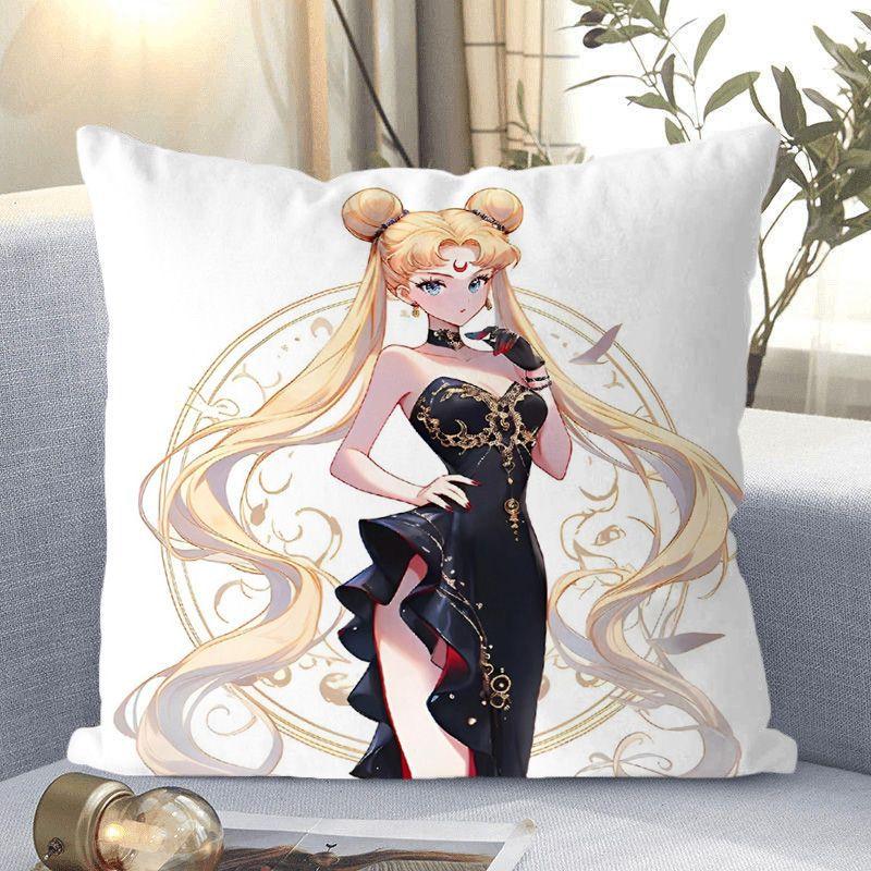 Cushion Pillow, Cute Water Ice Moon Hare Animation Peripheral Bed Sofa Decorative Pillow